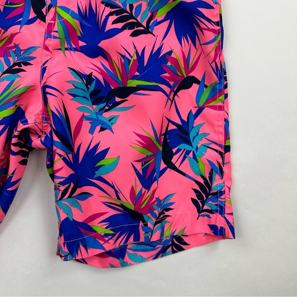 Lands’ End Pink Floral Swim Trunks Kids Size Large - Picture 4 of 11